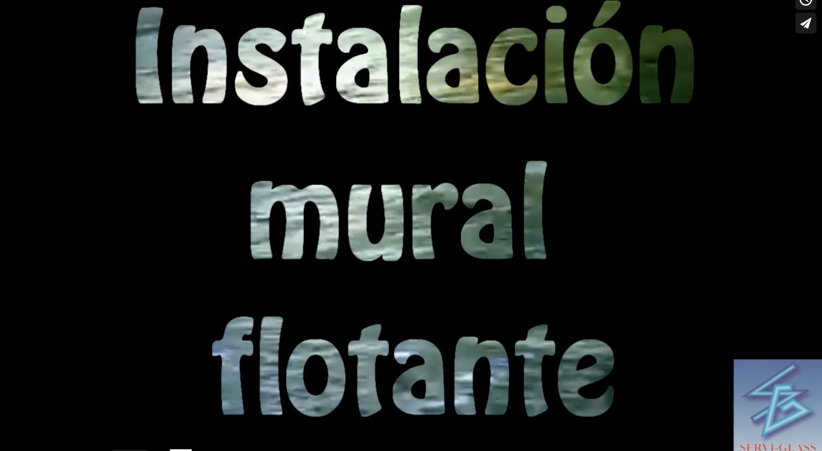 Instalación mural flotante